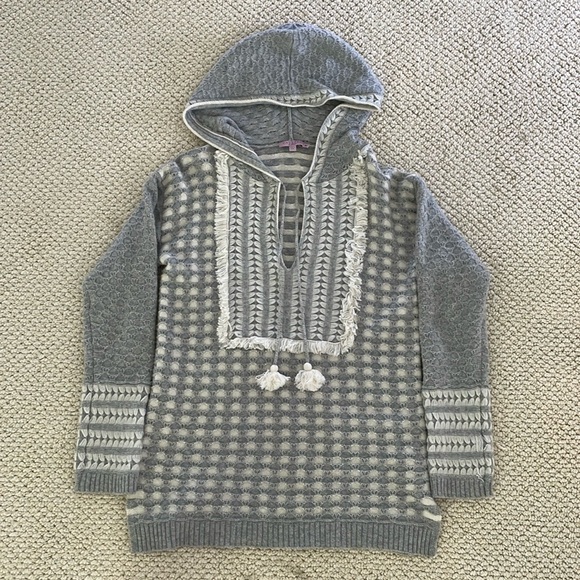 Calypso Icelandic Style 100% Cashmere Hooded Sweater - Picture 2 of 2